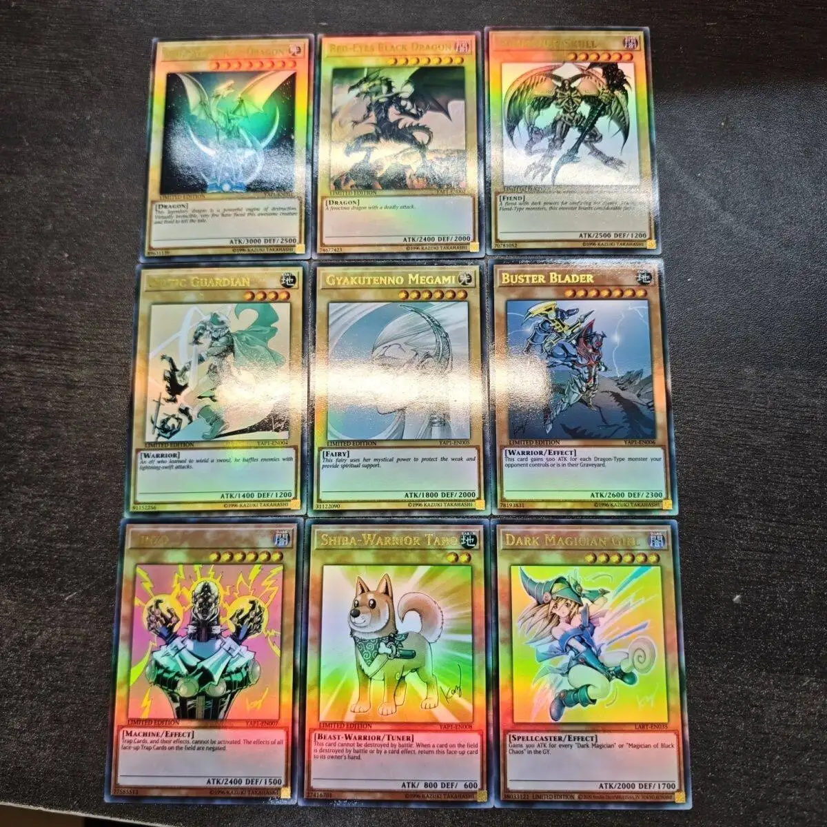 Yu-Gi-Oh! Cartão de Coleção de Jogo Blue-Eyes White Dragon/YAP1 DIY English Ur Gold Flash Card Dark Magician Girl Buster Blader - Presente