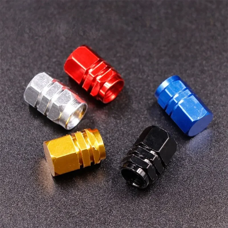 4Pcs Aluminum Alloy Car Wheel Tire Valve Caps Tyre Rim Stem Covers Airdust Waterproof For Automobiles Motorcycles Accessories