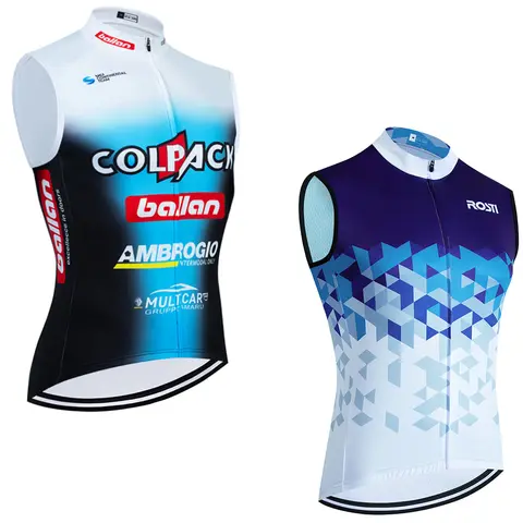 2024 Colpack Cycling Team Jersey Men ROSTI Bike Vest Ropa Ciclismo Sleeveless Bicycl Maillot Tshirt