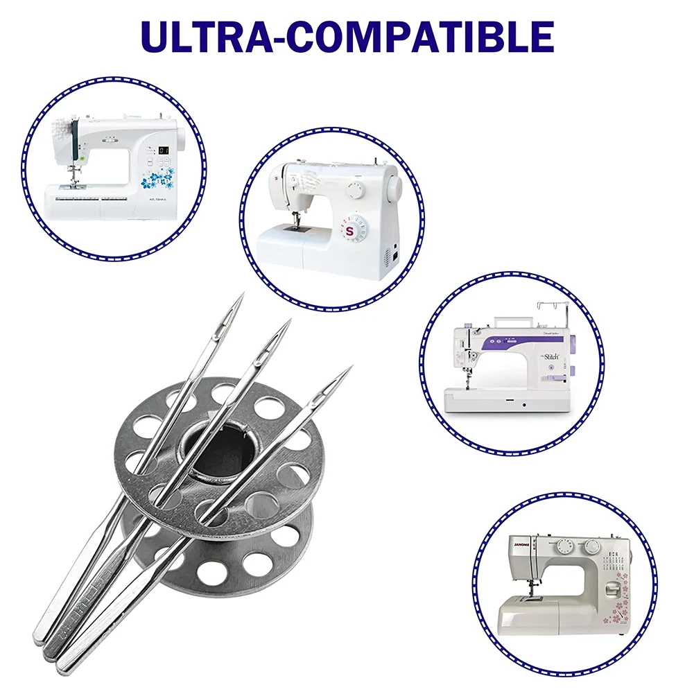 إبر آلة الخياطة ، حزمة من 50 ، للمغني ، الأخ ، جانوم ، فارماكس وآلات الخياطة المنزلية. معيار عالمي