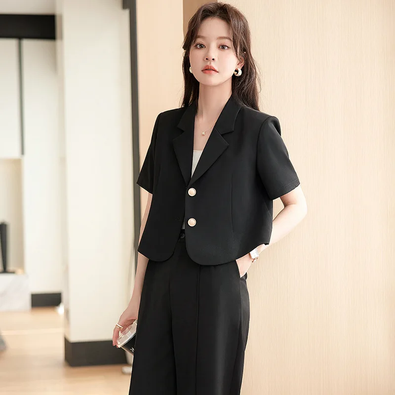 Formal Professional Blazers Business Work Wear Suits Female Career Interview OL Styles with Pants and Jackets Coat Outfits Set