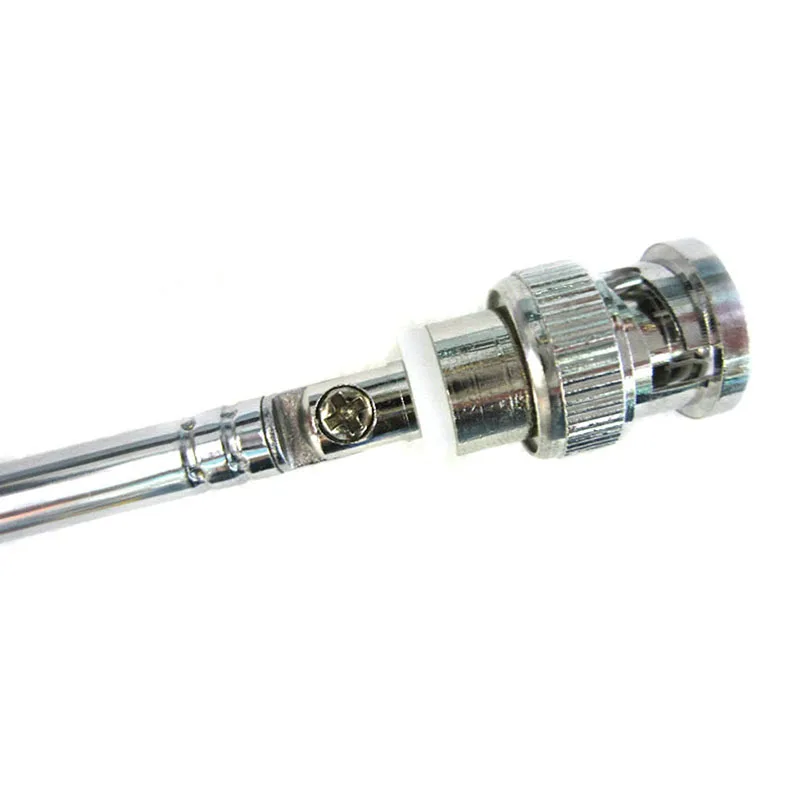 1pc Silver Color 62cm Stainless Steel FM Radio Antenna BNC Connector Telescopic Aerial