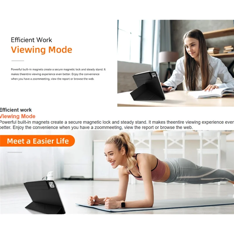 TTKK-Magnetic Attraction Foldable Dual-Sided Clip For Ipad Tablet Case 3+ Y For Ipad Air 2025[ 13 Inch]  Tablet