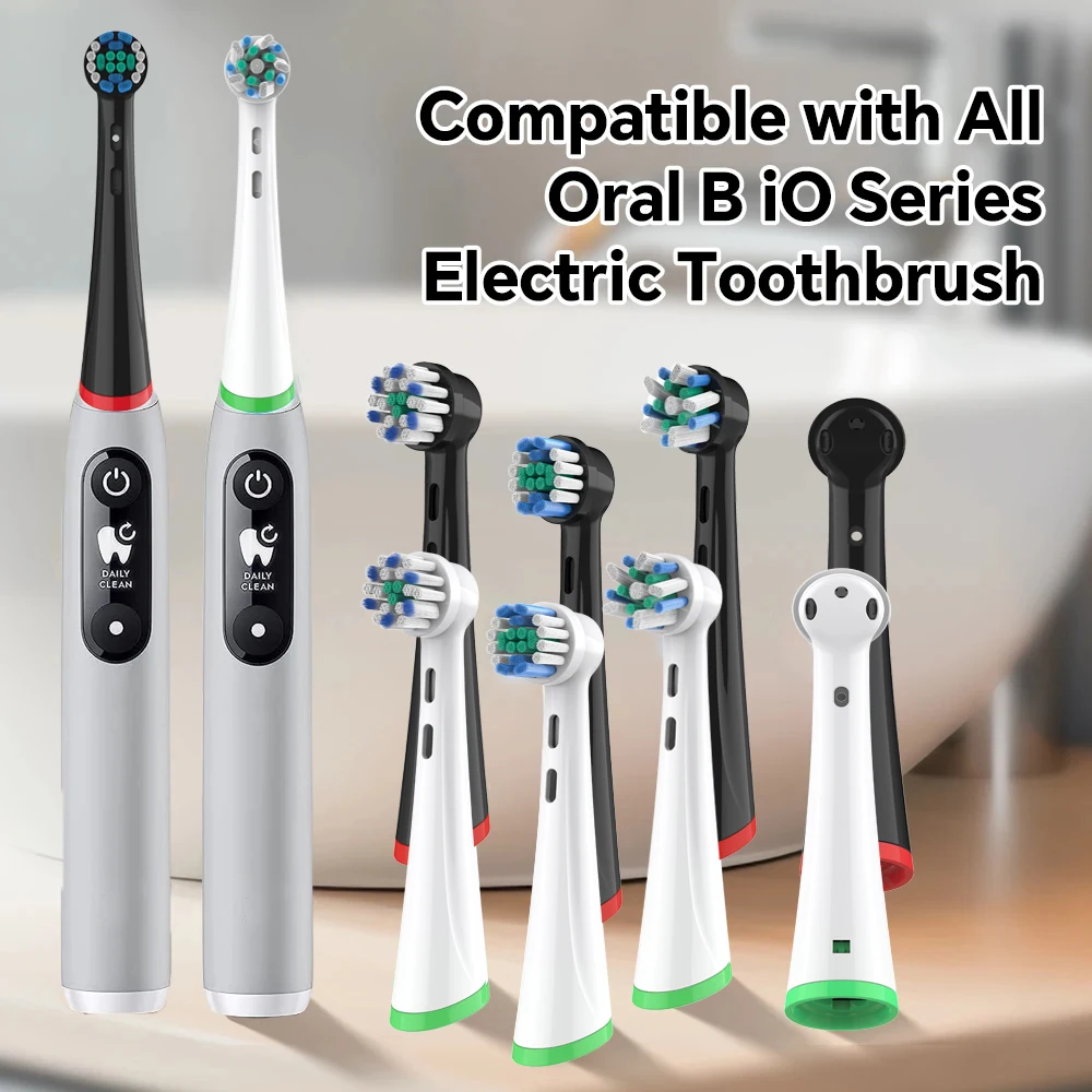 Nuevas cabezales de cepillo de dientes de 2/4/8 piezas, compatibles con cepillos de dientes eléctricos Oral B iO series 2/3/4/5/6/7/8/9/10, cabezales de repuesto.