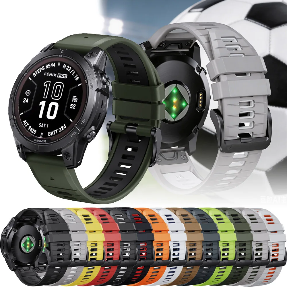 

For Garmin Instinct 2X Solar QuickFit Silicone Watch Strap Watchband 26 22mm Sports wrist Fenix 6X 6 Pro 5X 5 Plus 7X 7 Bracelet