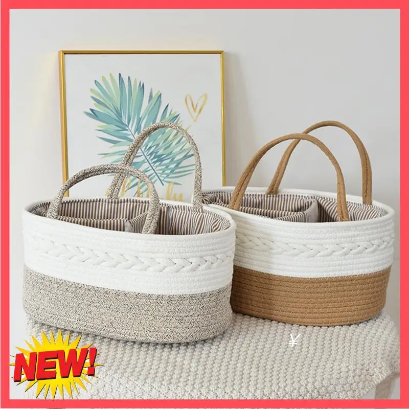 

B17C Maternal And Infant Storage Basket Portable Compartment Diaper Storage Bag Baby Diaper Storage Basket