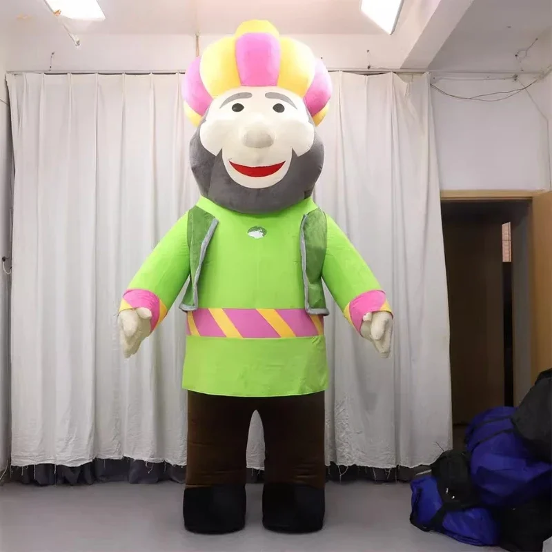 Costume de mascotte arabe gonflable, poupée en peluche amusante pour fête de rue, Halloween, Noël, carnaval, sans pile ni chargeur