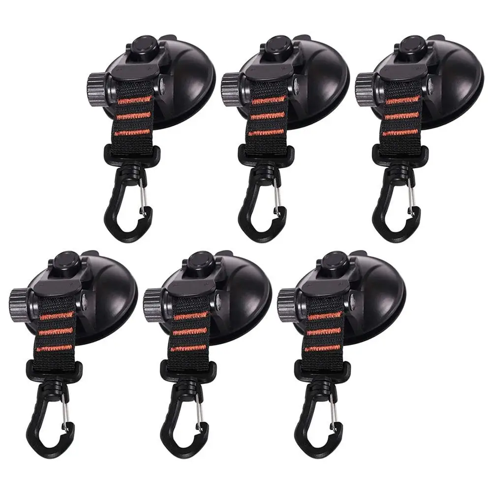 

6Pcs Car Tent Suction Cups High Quality ABS Reusable Safe Attach Rear Side Build Camping Travel Outdoor Canopy Hooks