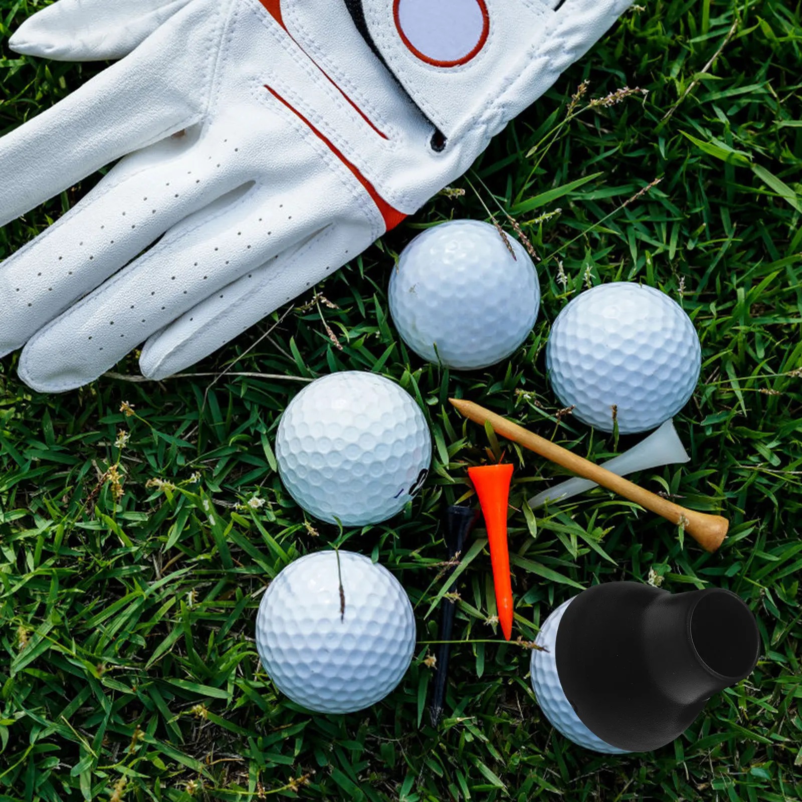 6Pcs Golf Ball Picker Sucker Rubber Grip-Mounted Retriever Ergonomic Convenient Tool for All Ages Strong Adsorption Portable