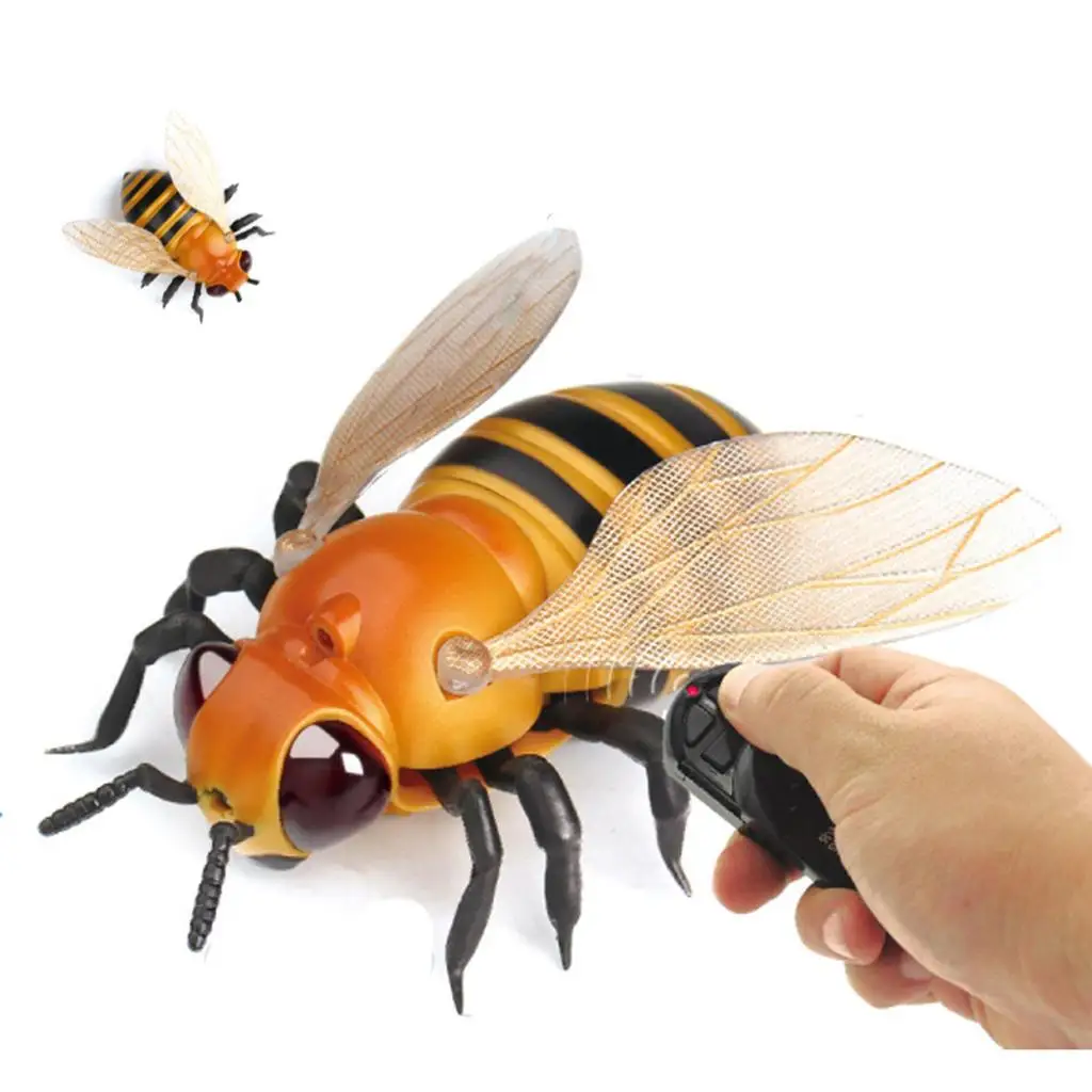 Remote Control Bee RC Reptile Toy Practical Joke Scary Trick - Party Halloween