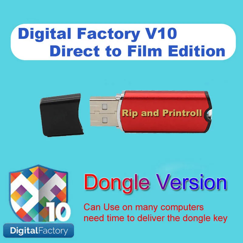 CADlink 11 Cadlink Digital Factory V11 DTF Software RIP Dongle Usb For Epson 8550 L1800 4900 7890 9890 P6000 P9000 Cad Link DTF