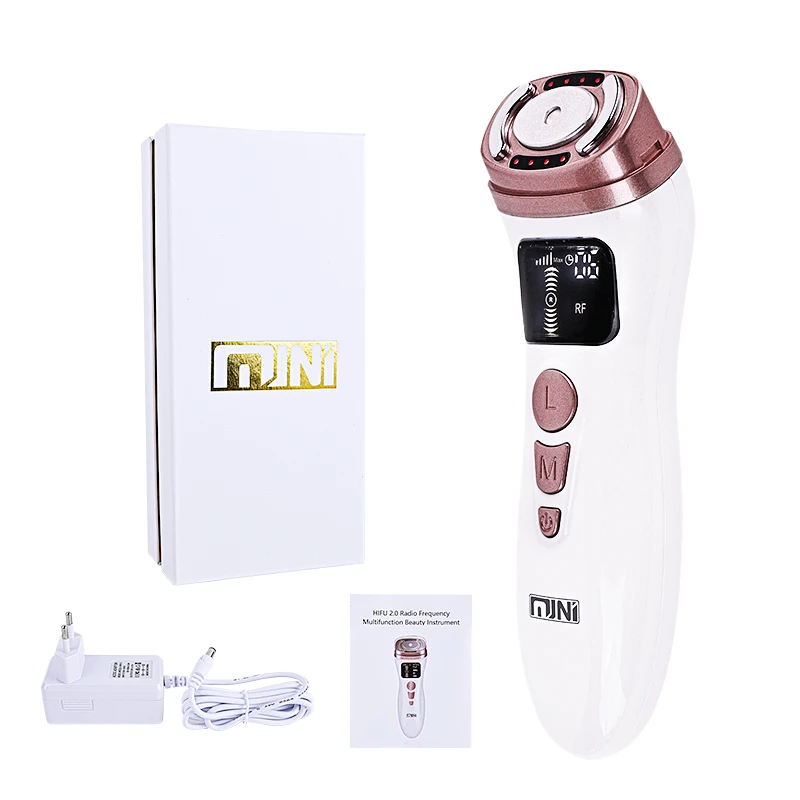 2025 Strumento di bellezza portatile Uso domestico Nuova mini macchina ad ultrasuoni HIFU EMS Irming Cura della pelle Antirughe Antietà professionale