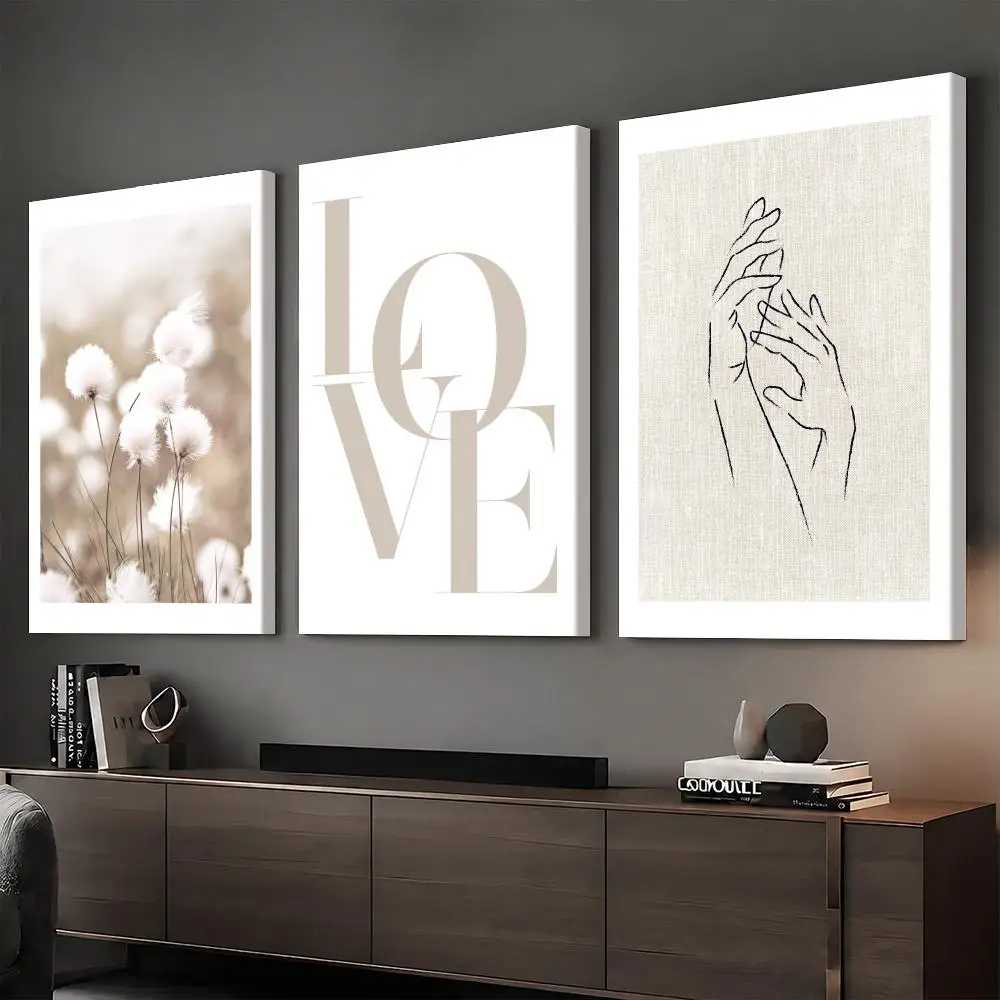Love Whisper Moments Framed Wall Painting Vintage Framed Wall Art Poster Canvas Elegant Home Decor Painting