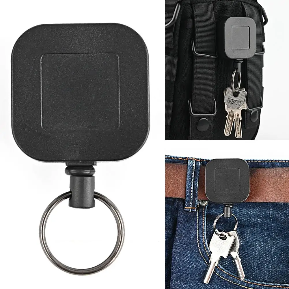 

Buckle Keychain Sporty Retractable Key Chain With Metal Anti-loss Outdoor Hiking Camping Buckle Anti-theft Key R0H9