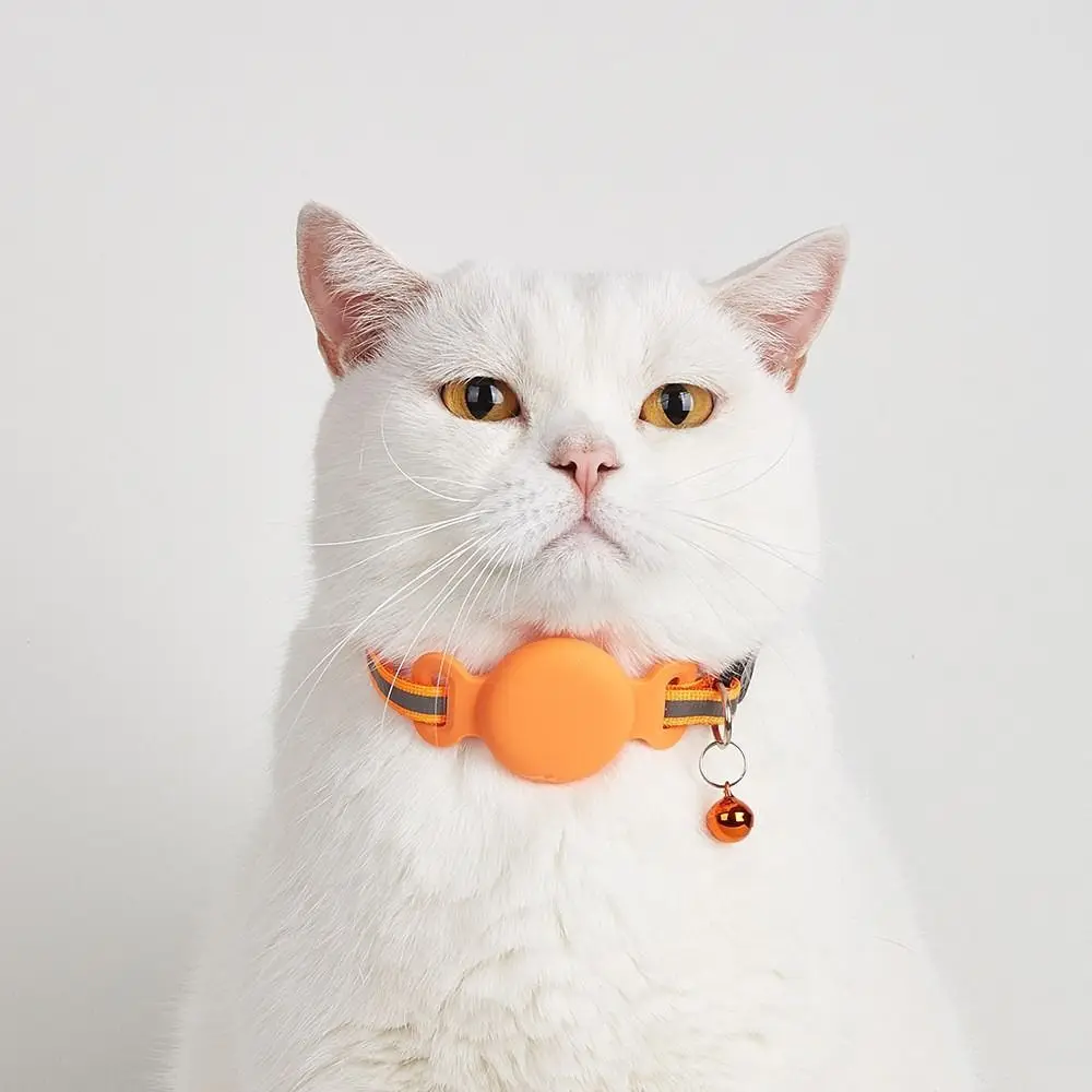 

Silicone Anti-Lost Pet Cat Collar Waterproof Adjustable Cat Tracker Collar with Bell Dog Positioning Tracker Collar