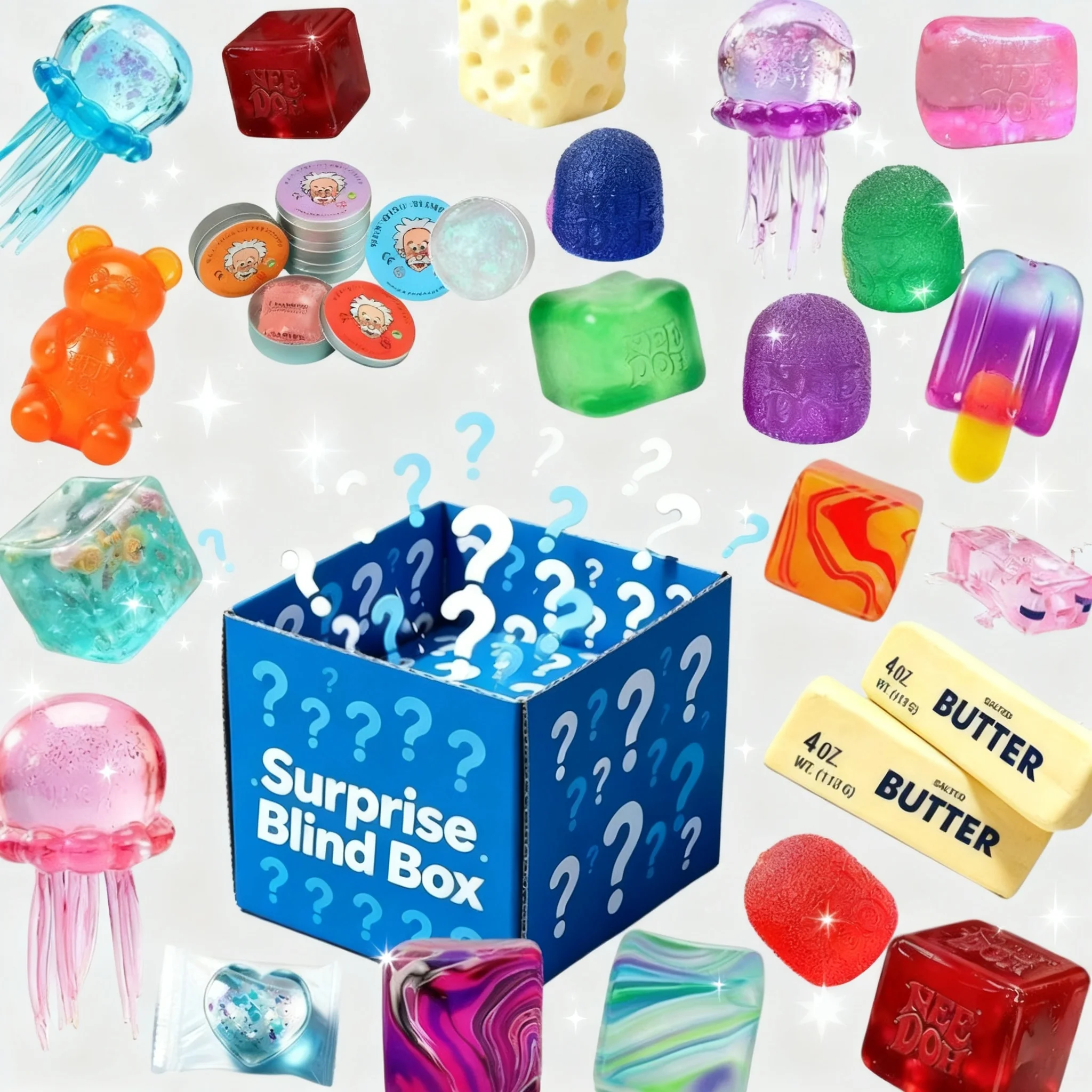 Cubo Antiestrés Dr Pepper, Caja Sorpresa con Regalo Misterioso, Juguete Blandito Novedoso para Adultos