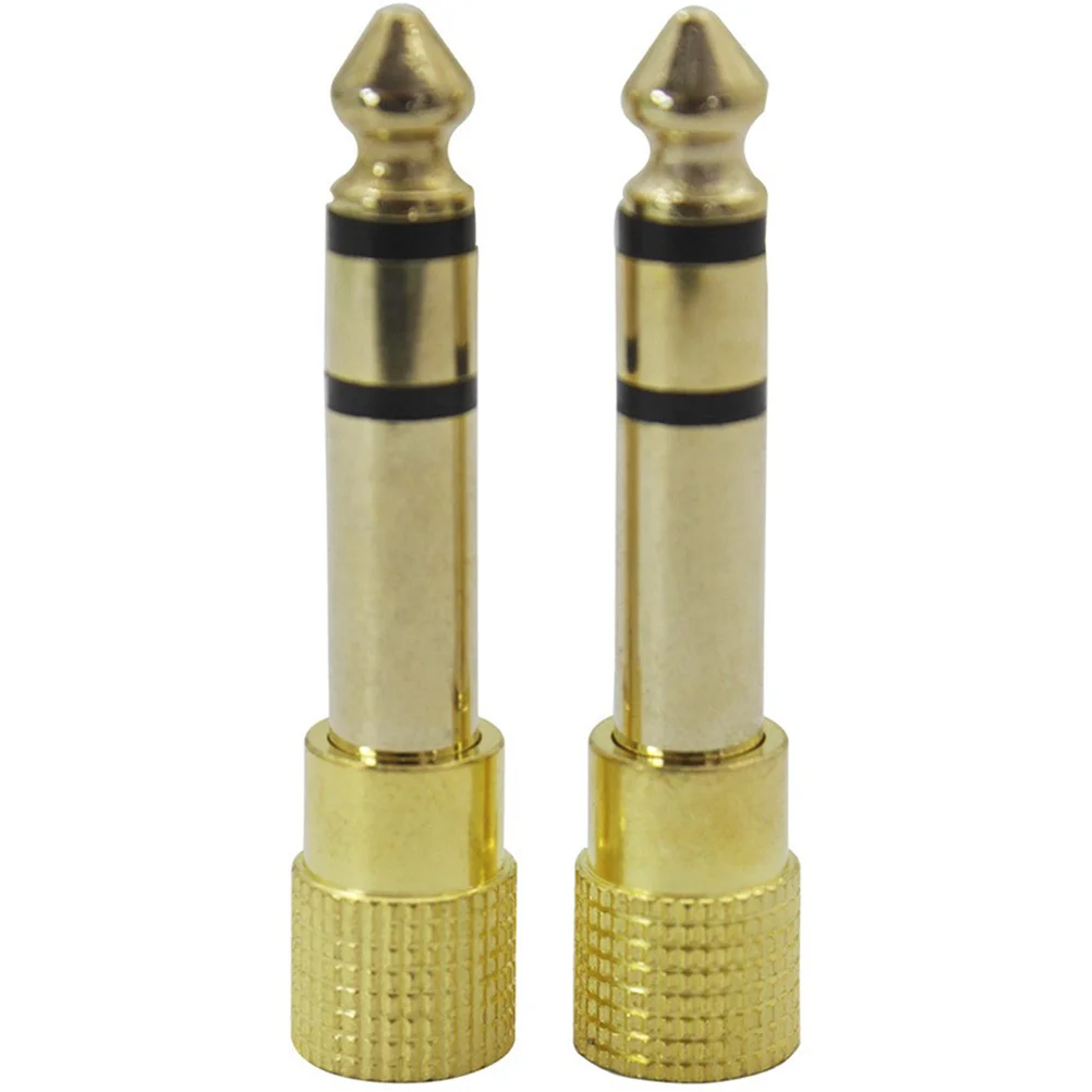 

2Pcs 3.5mm to 6.5mm Headphone Jack Adapter Male to Female Audio Stereo Adapter Metal Connector for Phones Tablets Laptops