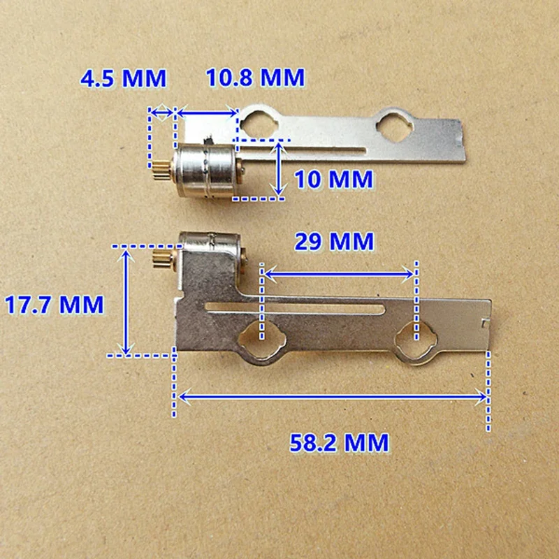 1PC Micro Mini 10mm 2-phase 4-wire Stepper Stepping Motor 18 Degree Metal Copper Gear 13 Teeth with Bracket DIY Toy Models