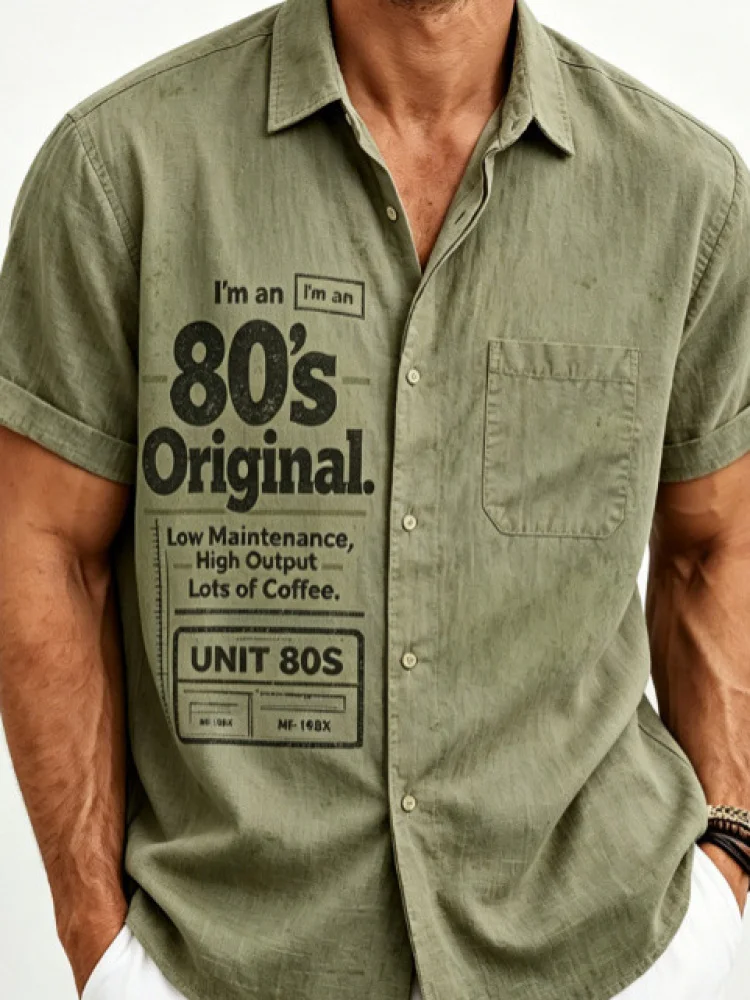 Summer Men's Short Sleeve Shirt Digital Printing Turn-down Collar Top Loose Fit Casual Shirt for Teenagers Non-deformable