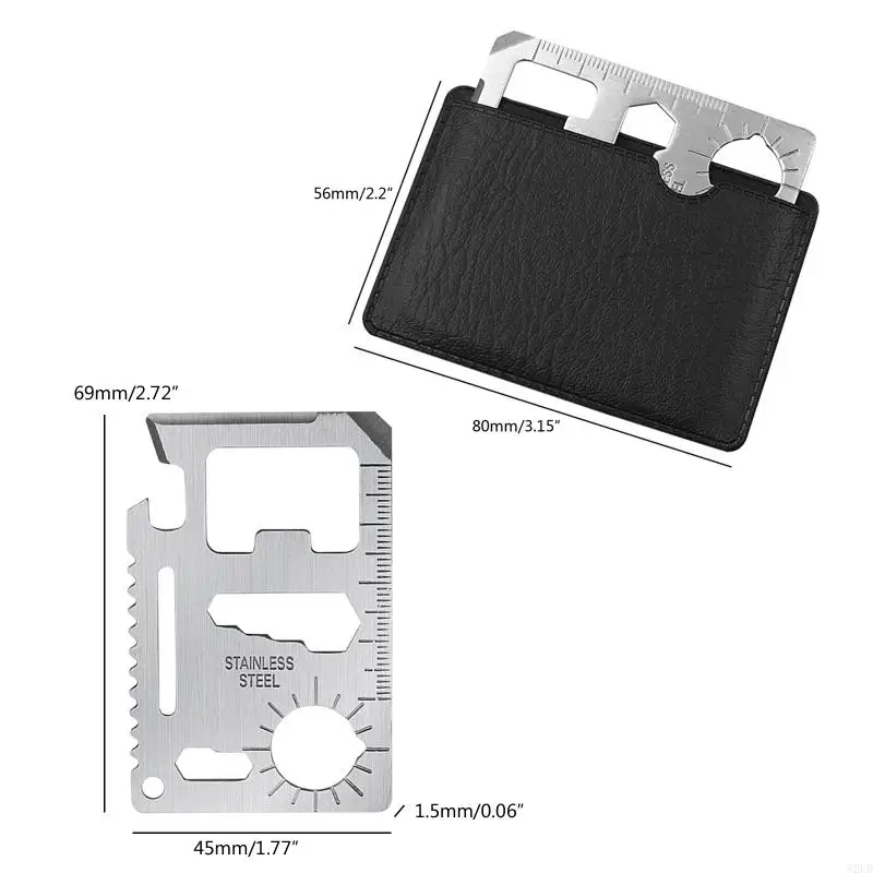 A2UD LifeSaving Card 11-в-1 Pocket Tool Complect Tool Canget Scale Scale для кемпинга