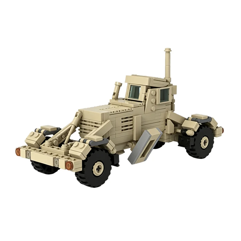 Mine Detection Vehicle Model MOC Building Bricks War Equipment Modular Technology Gifts Holiday Assemble Toys Suit Display