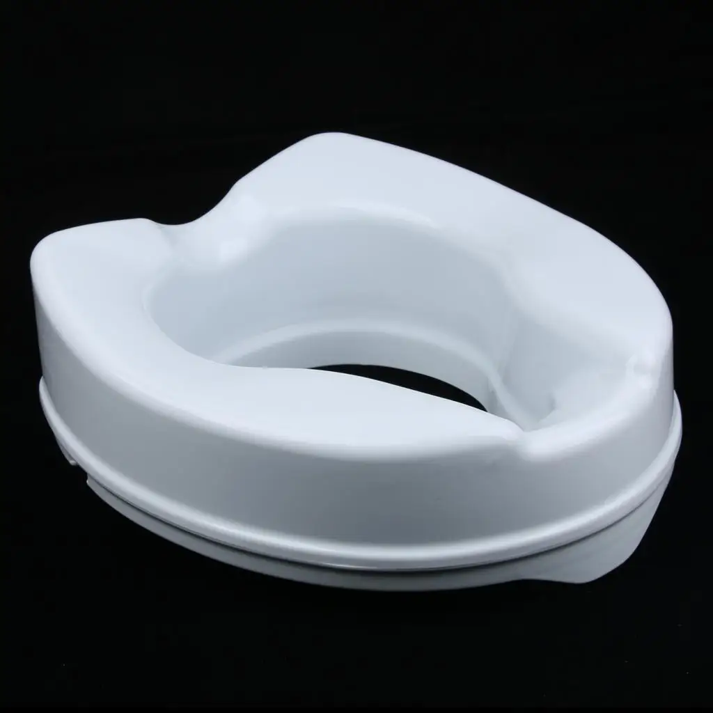 Toilet Seat Riser Raised Elevated Lifter Extender 41x37cm-without Cover Easy Clean Plastic Portable Standard Toilets Safe Parts
