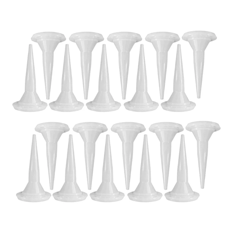 Pack of 24 Caulk Nozzle Caulking Replacement Tips Extension Nozzles Applicator Sausage Extender Tip Cone Tools Dropship