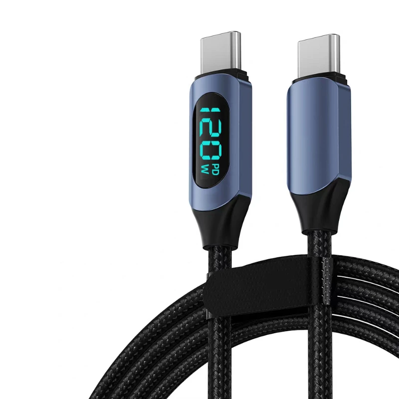 USB C كابل بيانات PD 120 واط شحن سريع شاحن الهاتف الحبل آيفون 17 16 15 سامسونج هواوي ماك بوك C إلى C كابل شحن سريع