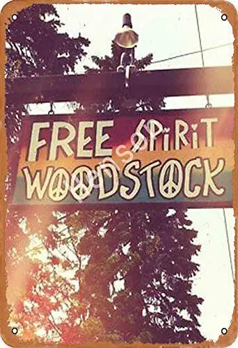 Balter Free Sririt Woodstock Metal Retro Tin Sign Antique Plaque Poster Living Room Bar Pub Home Classic Vintage Aluminum for Wa