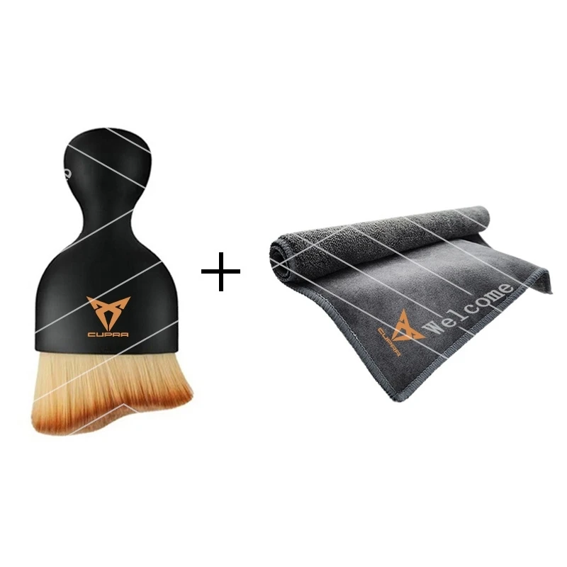 Cepillo suave de microfibra para limpieza de coches Seat Cupra Ateca Born Leon IBIZA Formentor Terramar, herramienta para quitar el polvo, núcleo de válvula