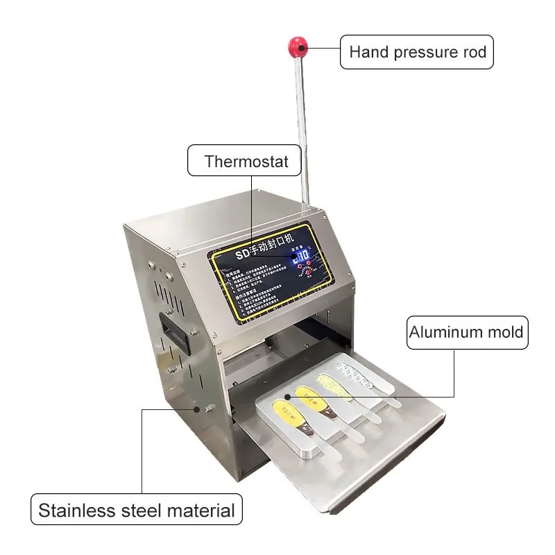 Sauce Spoon Desktop Hand Pressure Sealing Machine Honey Spoon Manual Sealing Machine Honey Sauce Plastic Spoon Packaging Machine