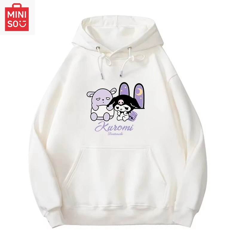 

MINISO коллатусы с Sanrio Kuromi для создания принтом, свободных, мультяшных, многофункциональных, повседневных и милых девушек.