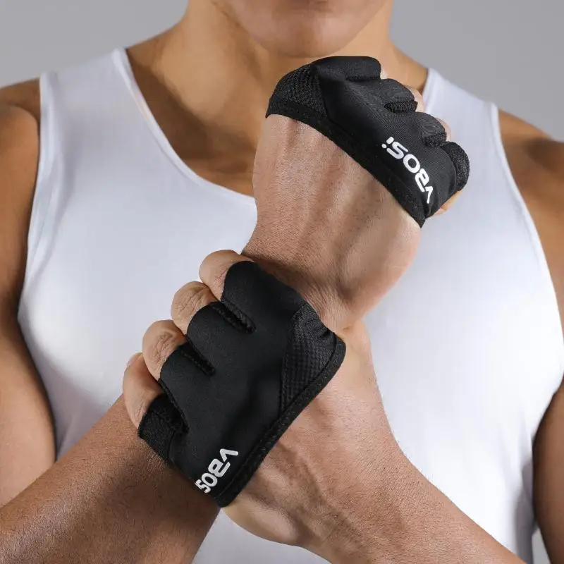 زوج واحد من قفازات التمرين خفيفة الوزن بأربعة أصابع للجنسين - قبضة مضادة للانزلاق للياقة البدنية ورفع الأثقال والتدريب للرجال والنساء #1