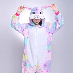 Kids Cosplay Pajamas Animal Sleepwear Rainbow Star Rabbit Jumpsuits Boys Girls Pijamas Suit Children Pajamas Spotted Dog Bunny