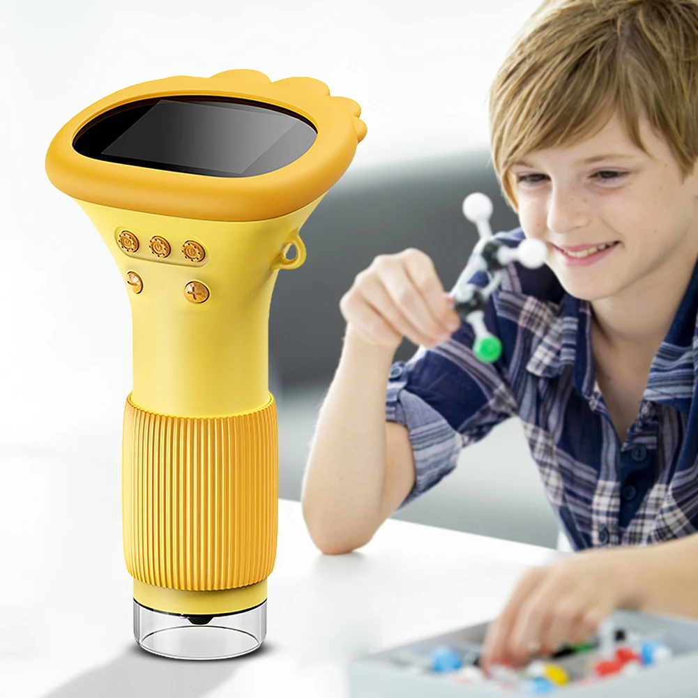 

1000X Handheld Digital Microscope 2 Inch IPS Screen Lab Digital Microscopes Equipment with 8 LED Light Mini Portable Microscopes