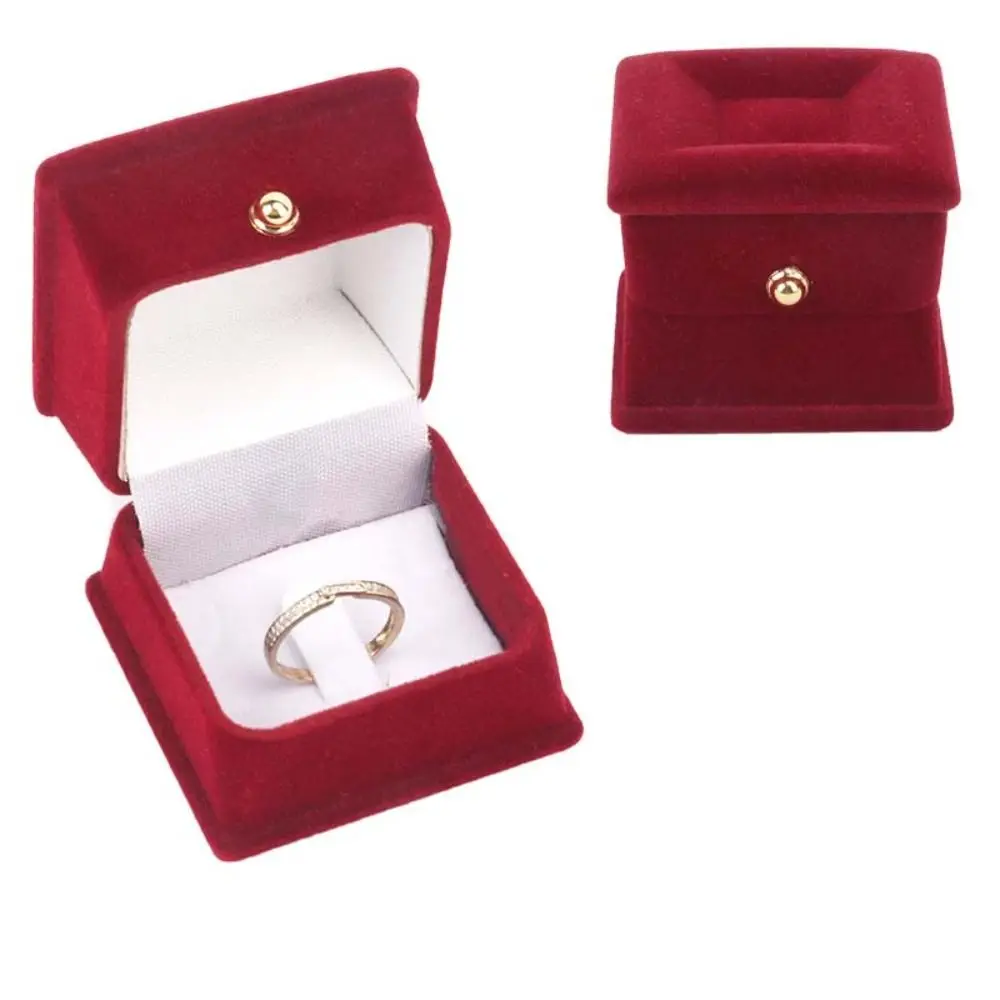 Wedding Christmas Jewelry Box Anti-collision Mini Crown Snowflake Bell Rings Box Portable Romantic Flannel Jewelry Organizer