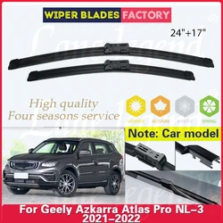 Car Wiper For Geely Azkarra 2021 2022 Atlas Pro NL-3 Front Wiper Blades Soft Rubber Window Windscreen Auto Windshield 24