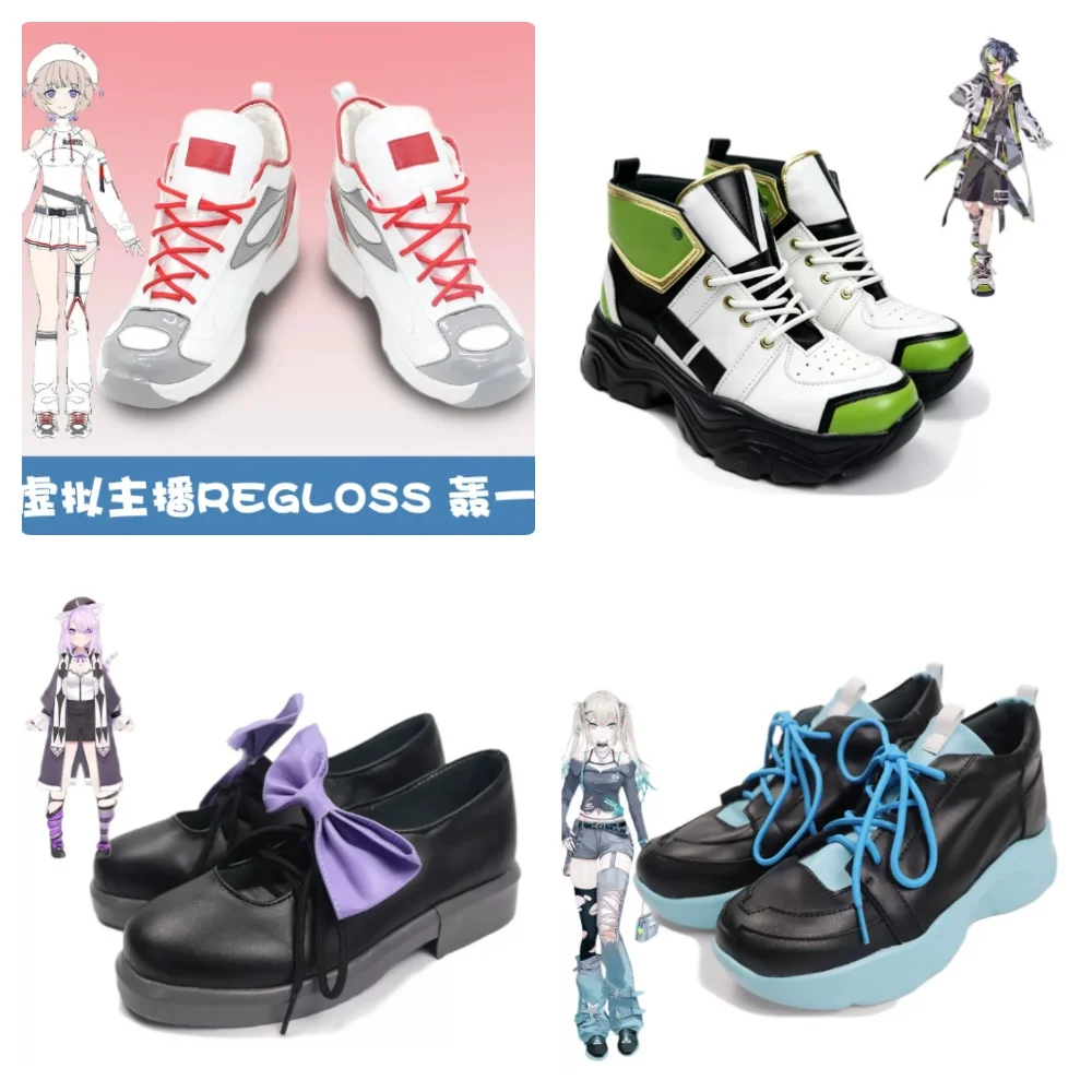 Todoroki Hajime Inami Rai Nekomata Okayu Rei7 Reina Y4T4 Virtual YouTuber VTuber Cosplay Shoes Boots Game Anime Halloween
