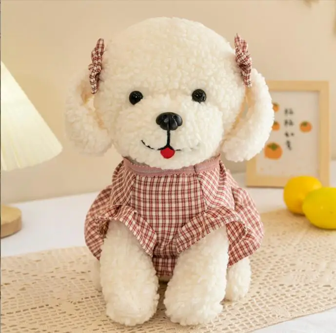 plush dog toy hairy Real Life Teddy Dog Poodle Plush Toys Suffed Animal Doll For Christmas Birthday Gift