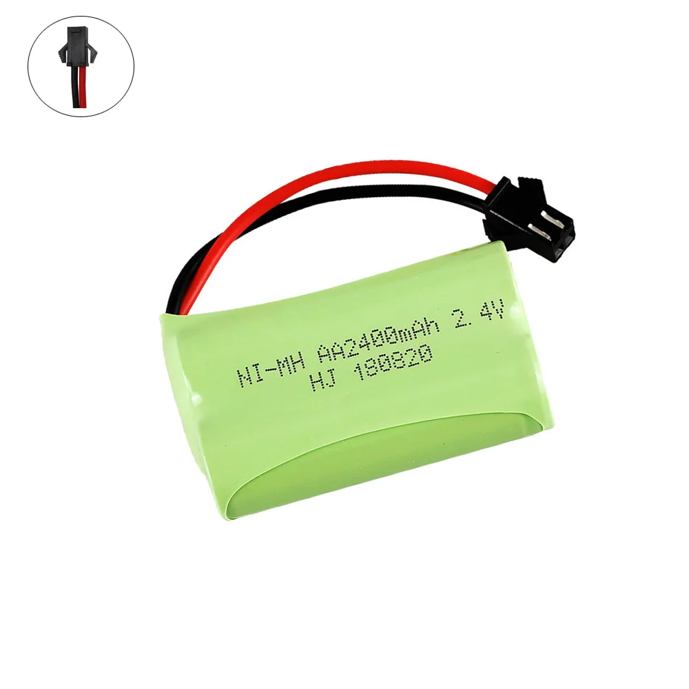 2.4V 2400mAh baterie pack aa ni-mh Battery for RC electric toy electric tool SM Plug 2400 MAH 2.4 V toy battery accessory 2.4 V