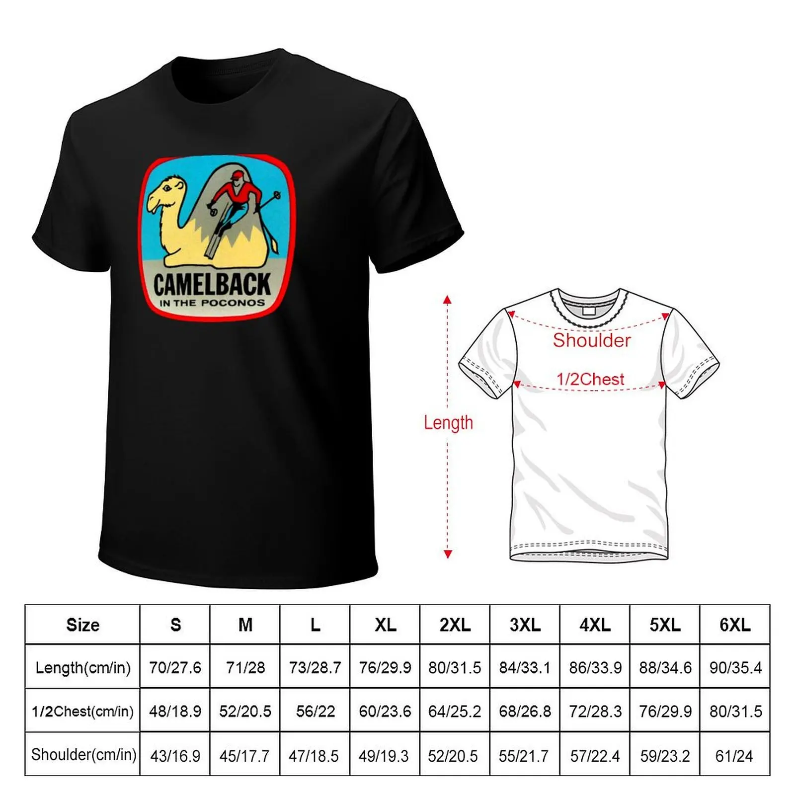 Camelback in the Poconos Vintage Travel Decal T-Shirt cotton t shirts high quality T-Shirt