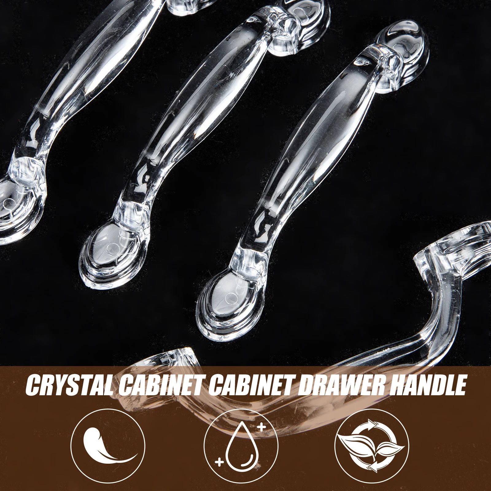

8 pcs Crystal Cabinet Door Handles Acrylic Drawer Pulls Bow Shape Furniture Hardware Wardrobe Closet Knobs Durable Corrosion