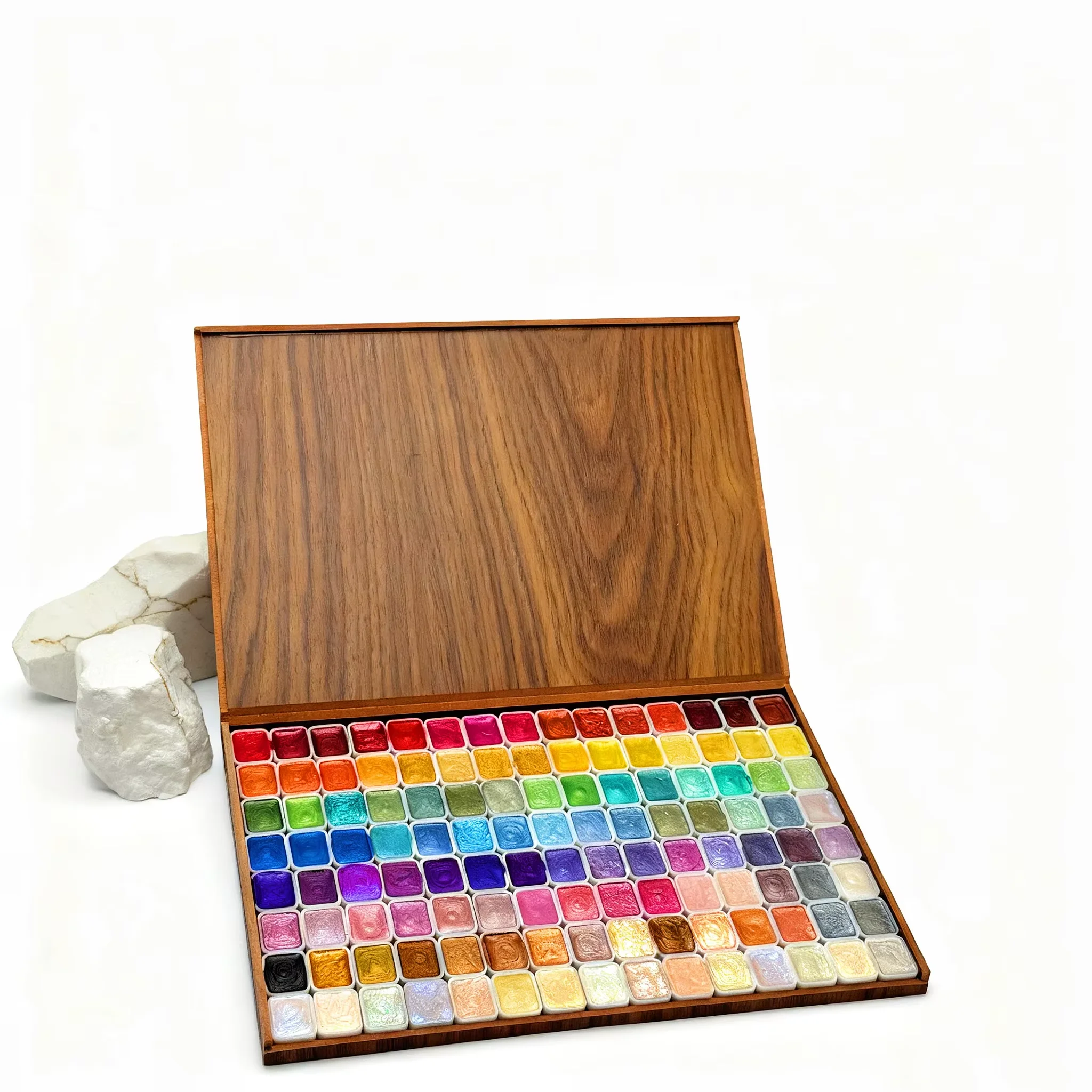 28-120 Colors Pearl Watercolor Pigment: Metallic Solid Paint Portable Art Kit for Painting - Perfect Holiday Gifts for Artists