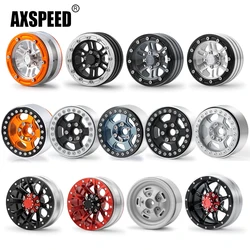 AXSPEED 4Pcs Aluminum Alloy Beadlock 1.9 inch Wheel Rims Hubs for Axial SCX10 D90 TRX-4 1/10 RC Crawler Car Truck Upgrade Parts