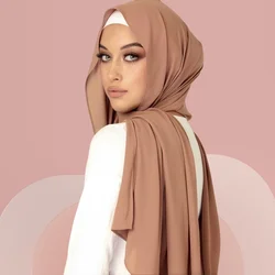 Hot Sale Solid Color High Quality Pearl Chiffon Hijab Scarf Right Angle Edge Headscar Shawl Malasian Muslim Women Long Headwrap