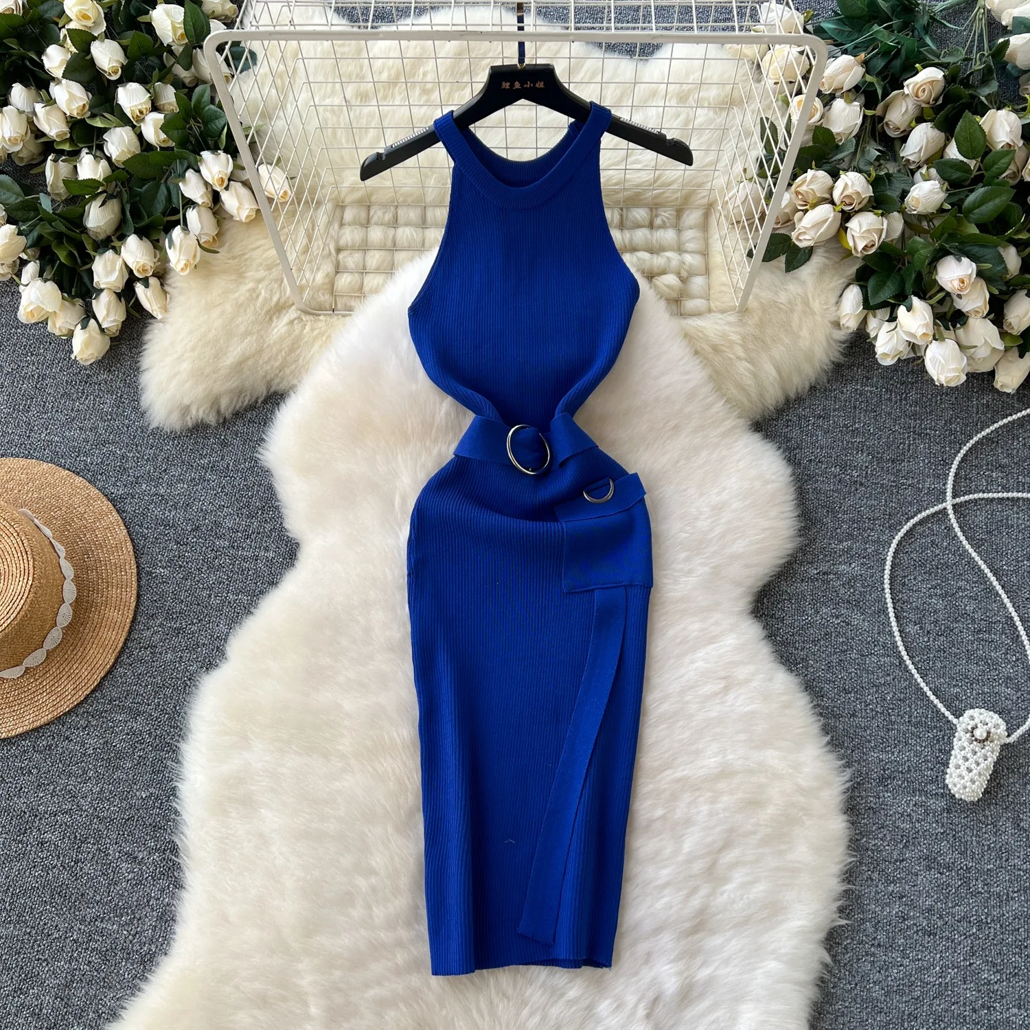 Yuoomuoo ins quente sexy pacote quadris de malha vestido de verão feminino fino elástico faixa bandagem bodycon vestido de festa streetwear outfits