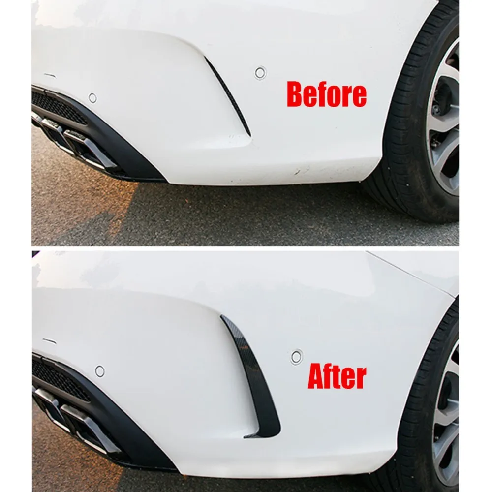 

Декоративные накладки на воздуховоды заднего бампера из карбона для Mercedes-Benz C-класса W205 C205 C200 C43 C63 Coupe 2015-2019