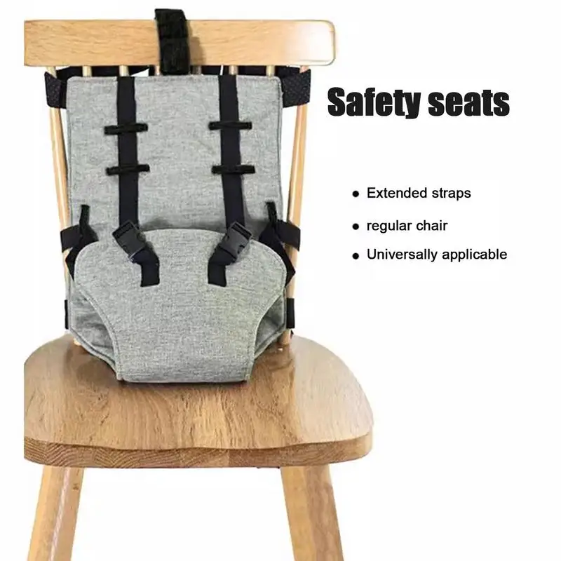 Cinturón de seguridad para silla de alimentación de bebé, arnés portátil para silla alta, arnés de asiento plegable para niños pequeños, correa para bebé, esenciales de viaje