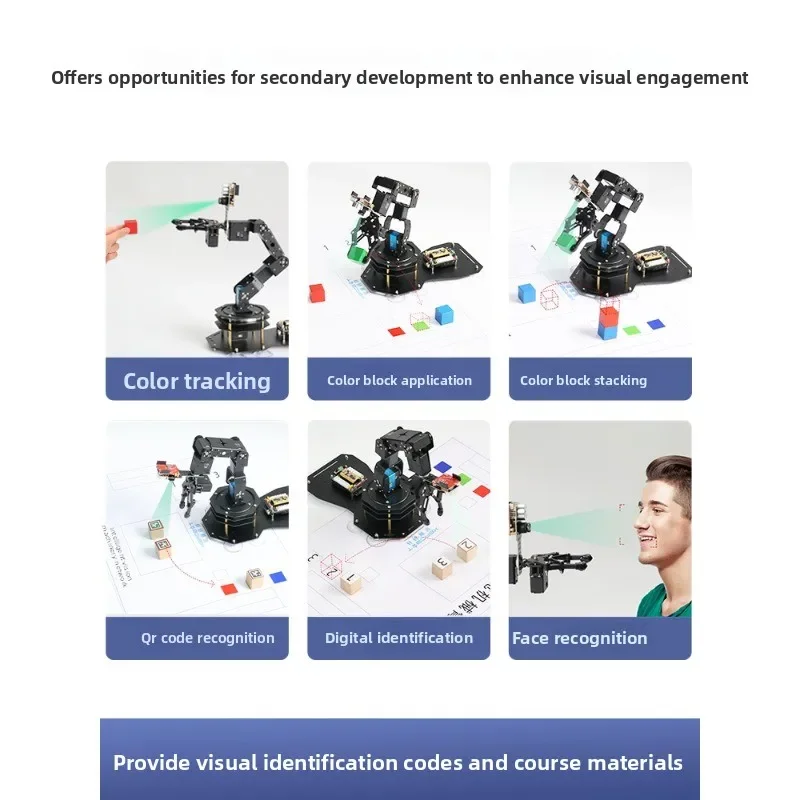 Visual recognition robot arm stm32 programmable open mv4 six-axis degree of freedom robot arm