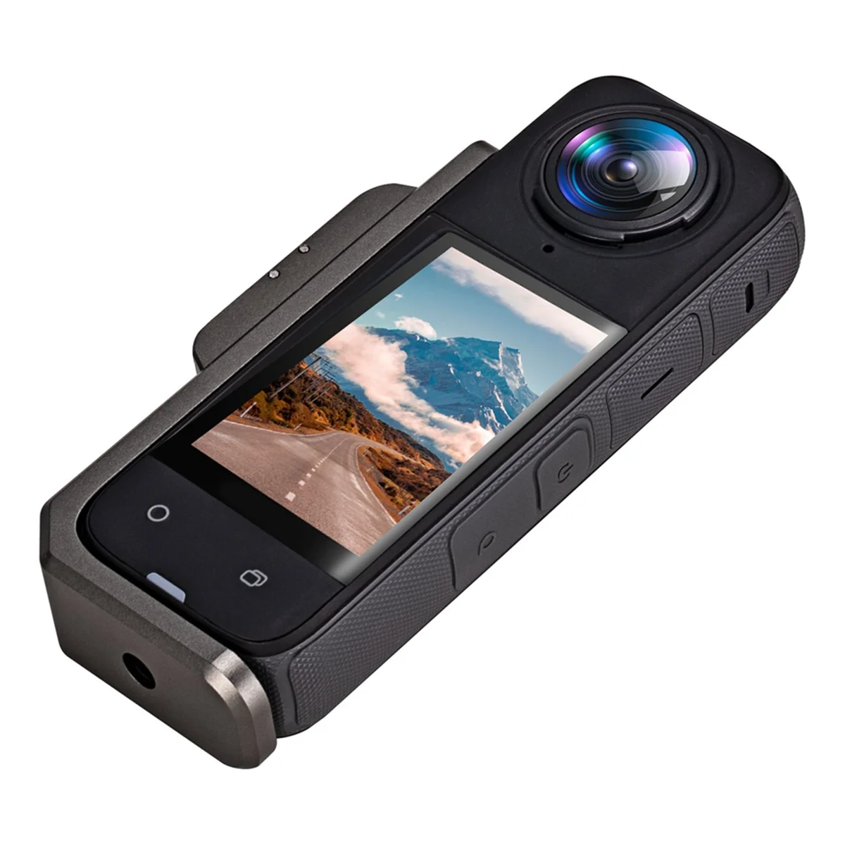 Per Insta360 X4 Staffa orizzontale Supporto per action camera Supporto per fotocamera POV Porta a vite da 1/4 di pollice a due poli